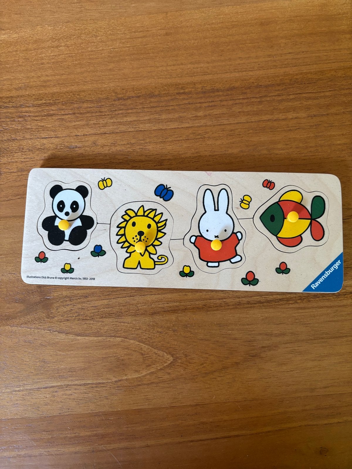 Ravensburger Houten Inlegpuzzel Nijntje en Vriendjes, Ophalen, Gebruikt, Van hout, Minder dan 10 stukjes