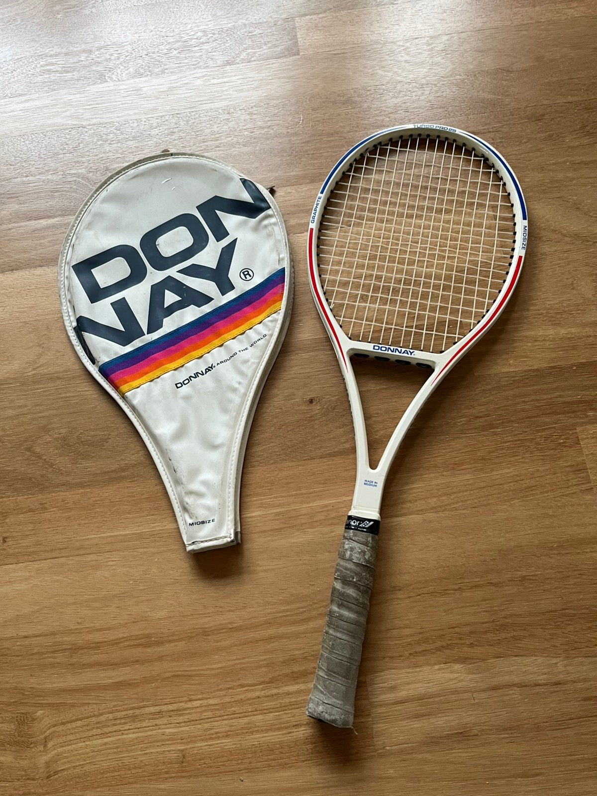Donnay tennisracket met hoes, Overige merken, Gebruikt, Ophalen of Verzenden, Racket