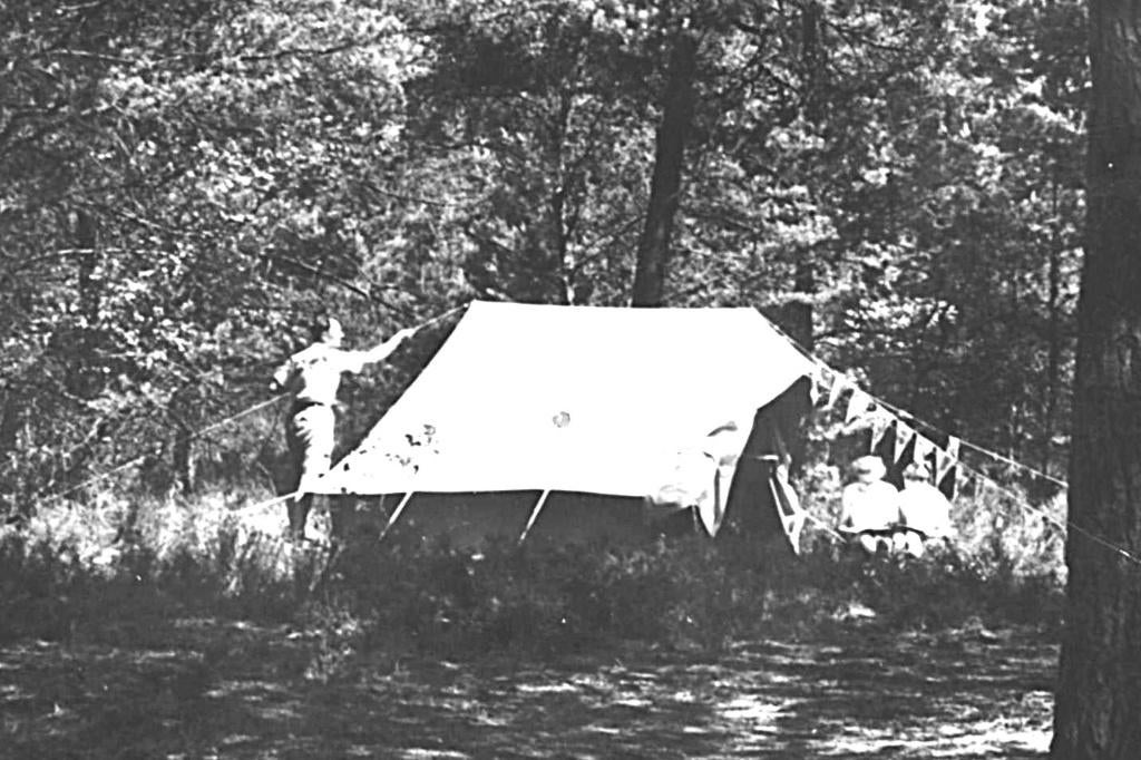 967365 Oisterwijk N Br1962 Camping De Reebok tent, Ophalen of Verzenden, 1960 tot 1980, Gelopen, Noord-Brabant