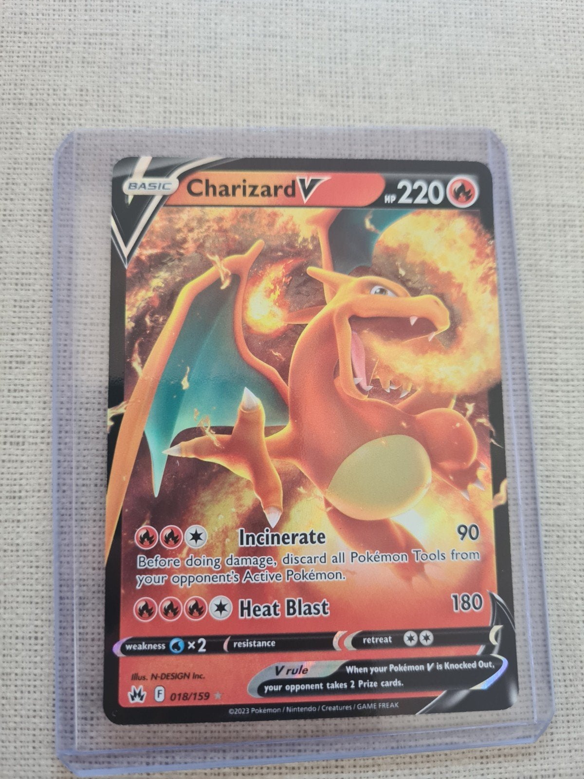 Charizard V 018/159, Ophalen of Verzenden, Zo goed als nieuw, Losse kaart