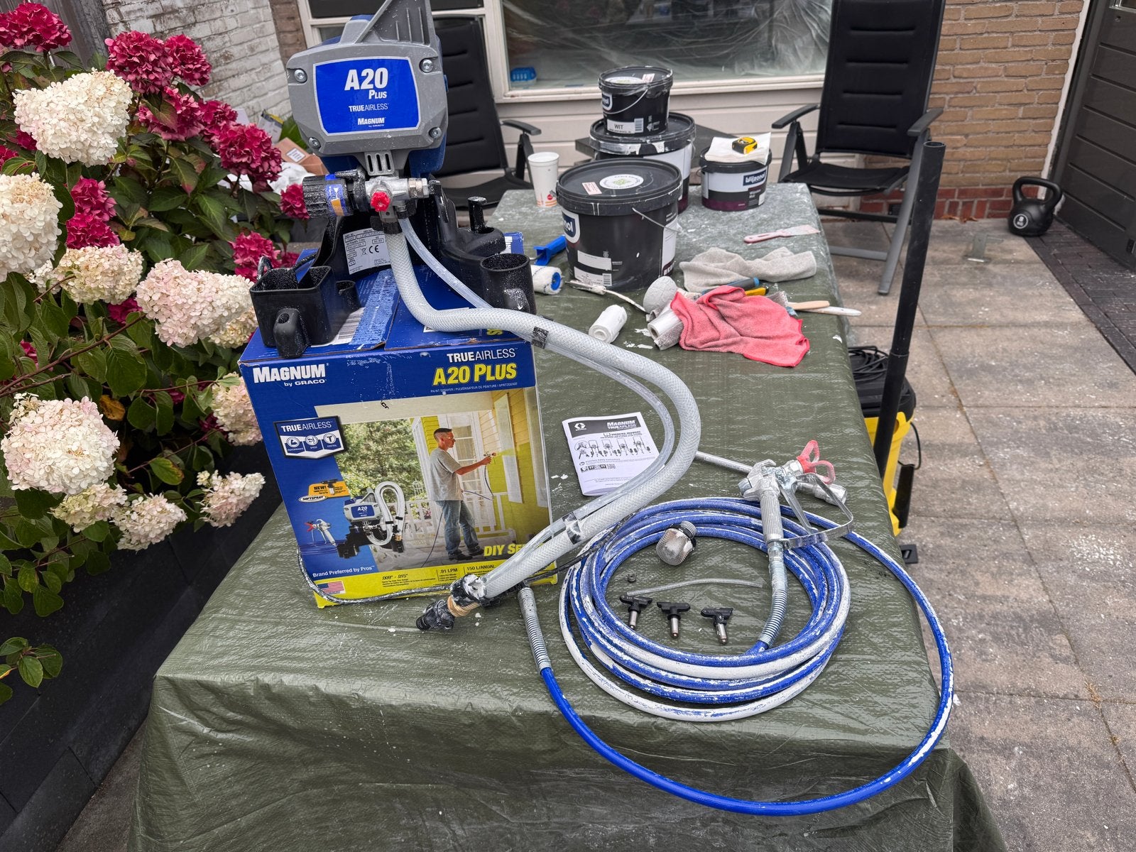 Graco Magnum A20 Plus TrueAirless Verfspuit, Ophalen, Zo goed als nieuw, Verfspuit of Verfpomp