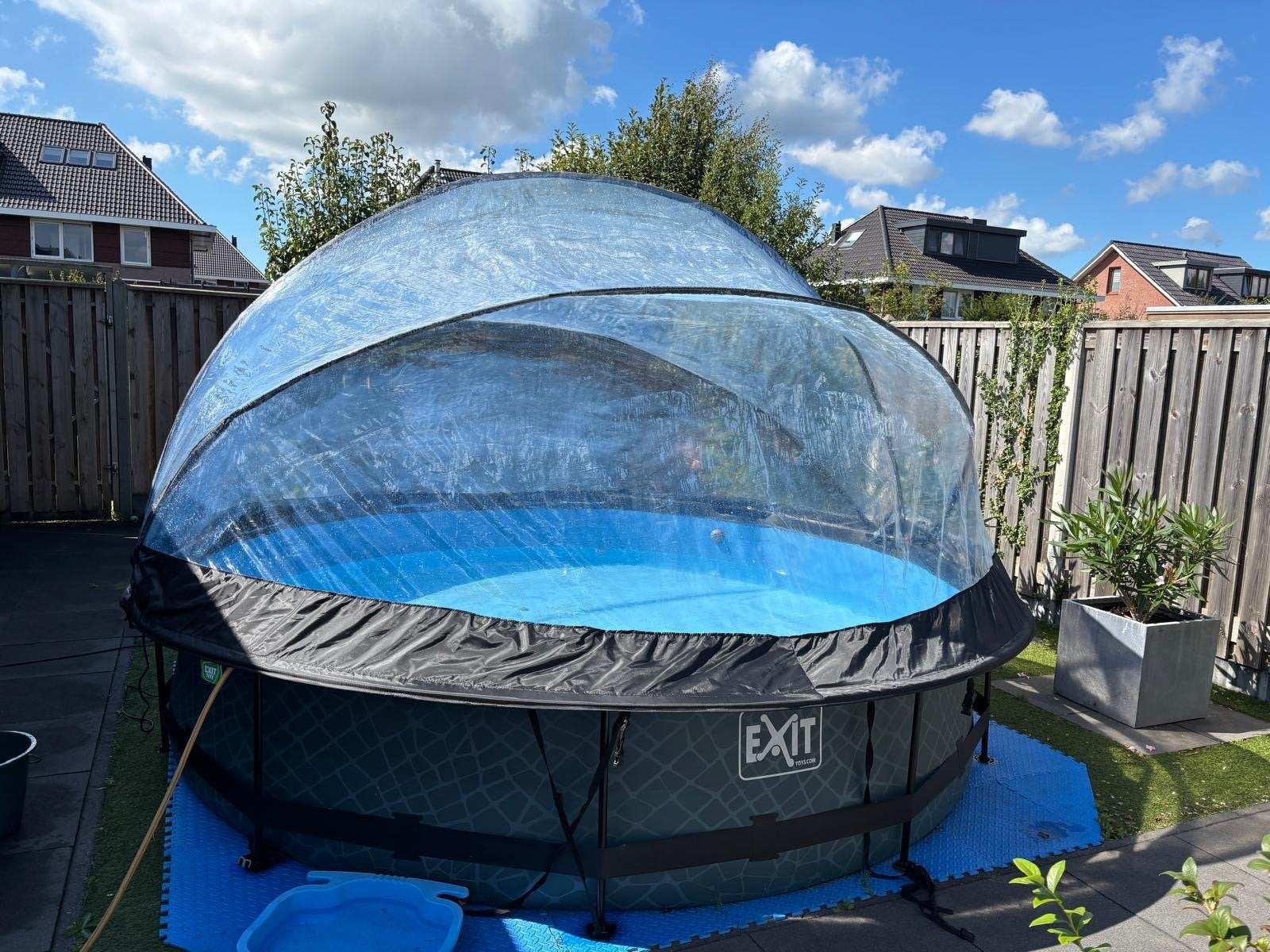 EXIT Zwembad 360x76 met nieuwe koepel (zonder pomp), Tuin en Terras, Ophalen, Gebruikt, Minder dan 80 cm, Rond