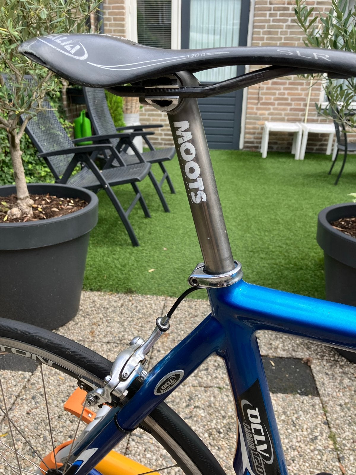 Trek Madone racefiets met Easton wielen en Moots zadelpen, Ophalen, Gebruikt, Titanium, Overige merken