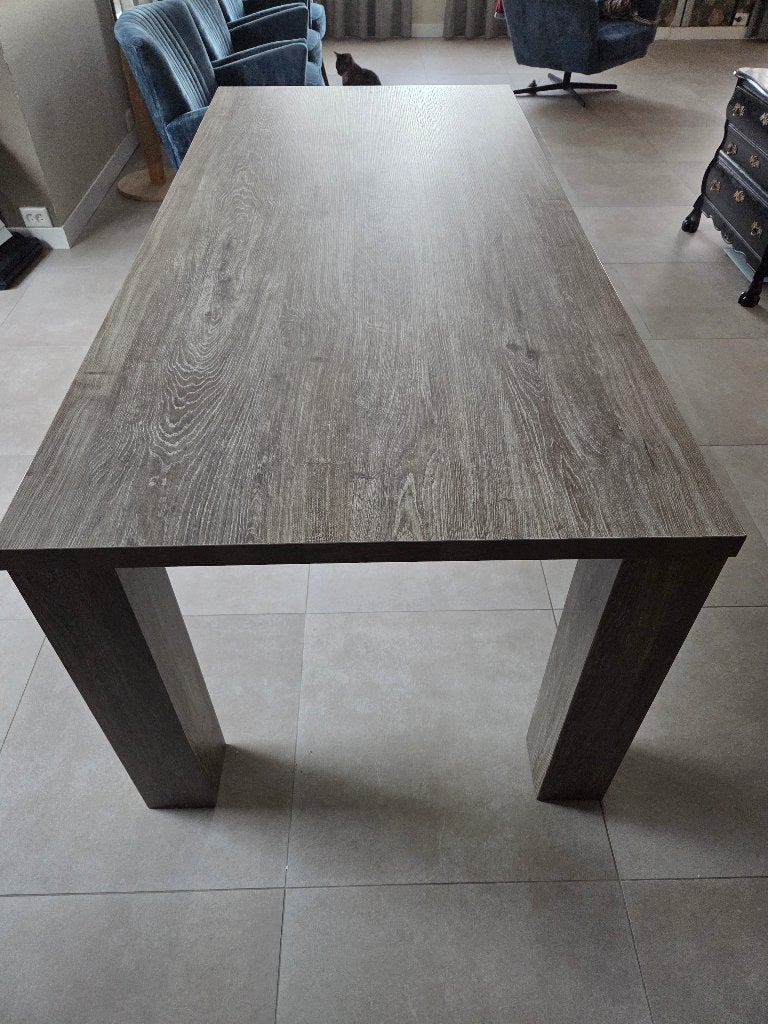 Eetkamertafel, Huis en Inrichting, Tafels | Eettafels, Ophalen, Gebruikt, 50 tot 100 cm, Glas
