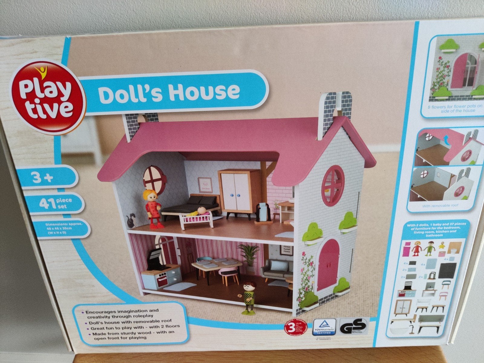 Zo goed als nieuw Playtive Poppenhuis met Meubels en Poppen, Ophalen of Verzenden, Zo goed als nieuw, Poppenhuis