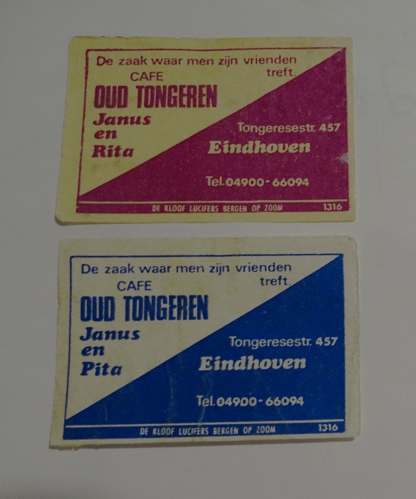 Café   OUD TONGEREN   Tongersestraat   EINDHOVEN, Verzenden, Gebruikt, Luciferdoosjes of -merken
