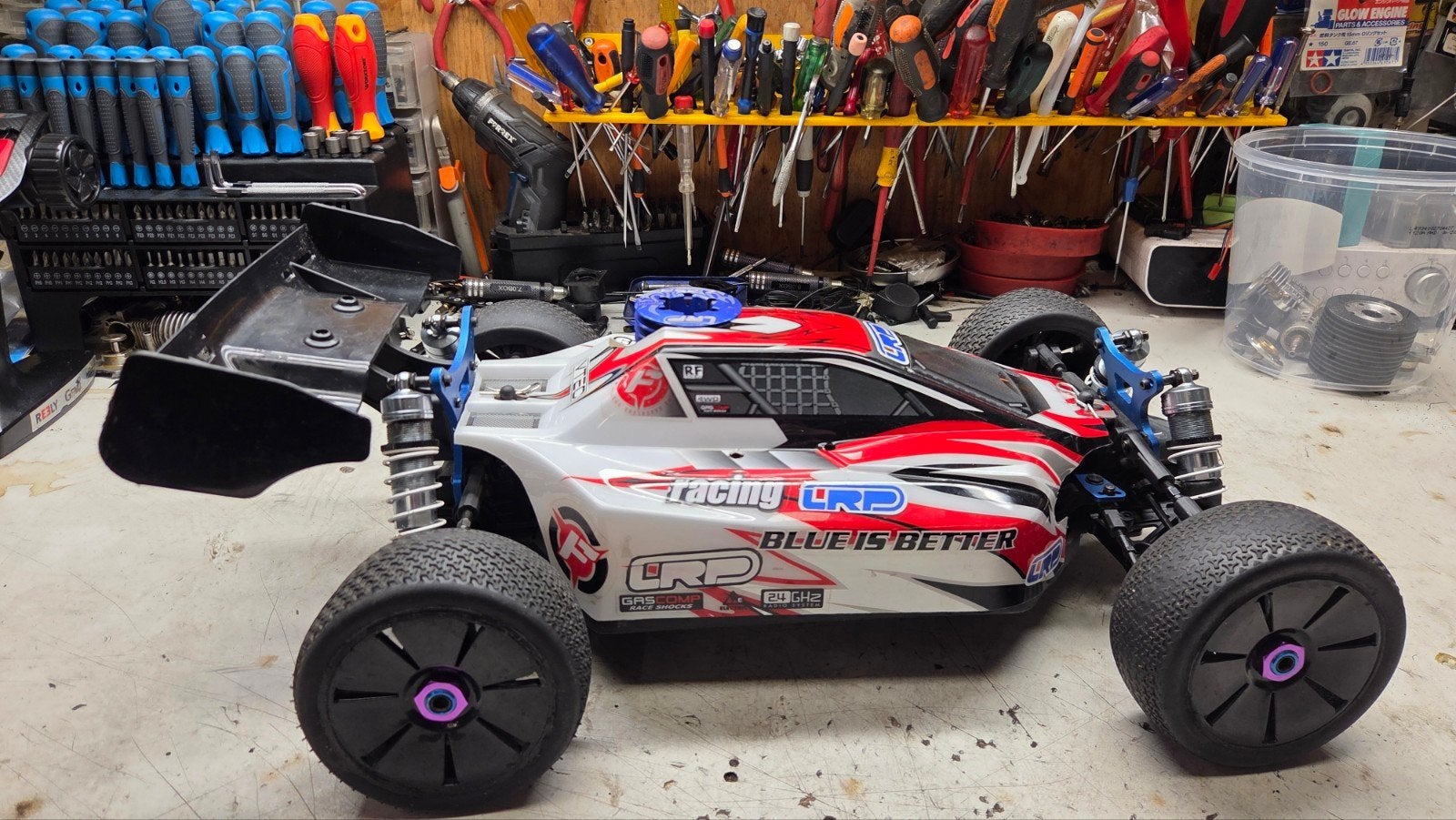 Te koop mooie LRP, Gebruikt, Auto offroad, Ophalen of Verzenden, Schaal 1:8