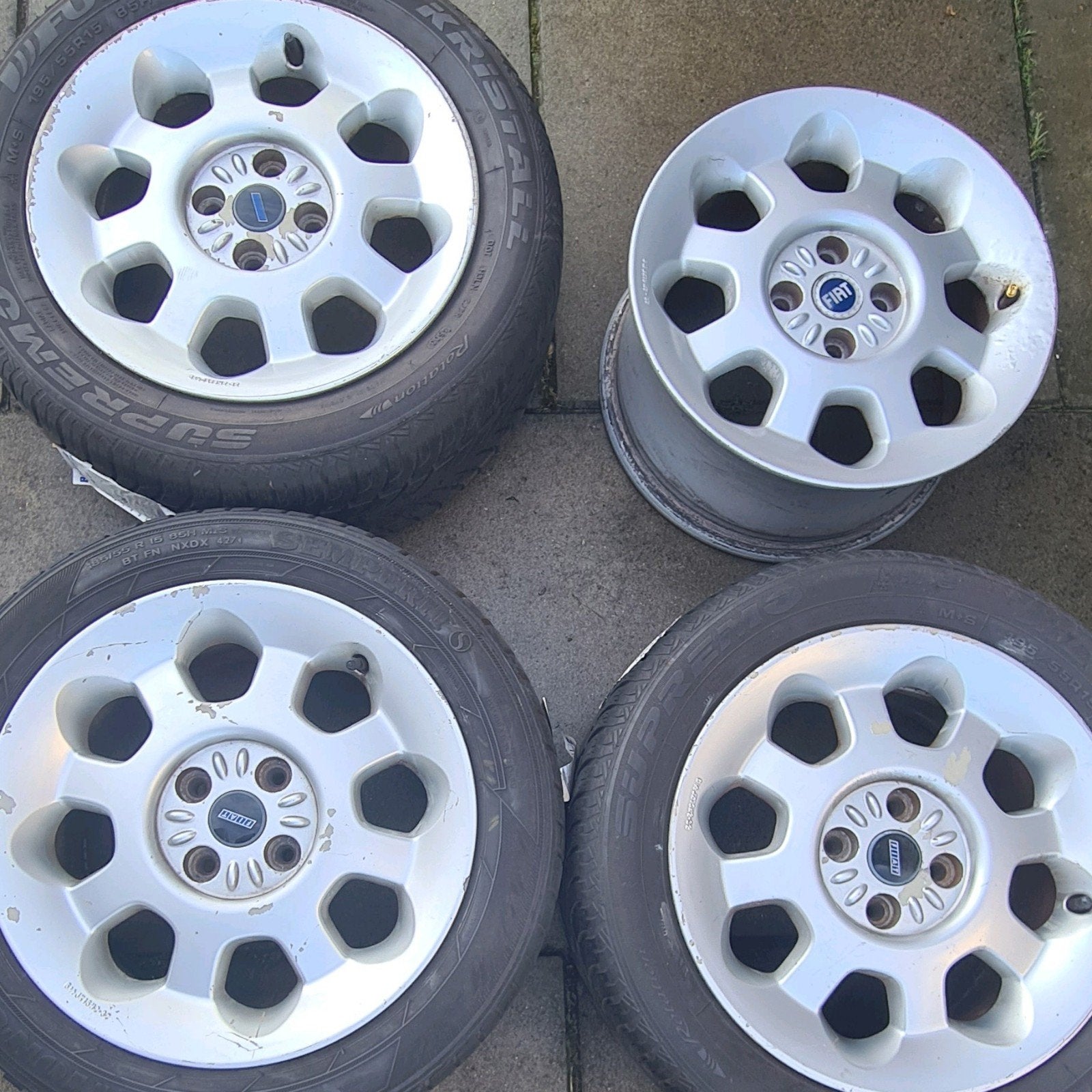 Fiat barchetta wielen / velgen, Ophalen, 15 inch, Banden en Velgen, 185 mm