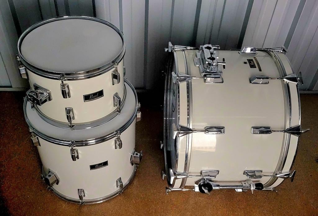 Pearl wood-fiberglass drumstel, Muziek en Instrumenten, Drumstellen en Slagwerk, Ophalen, Gebruikt, Pearl