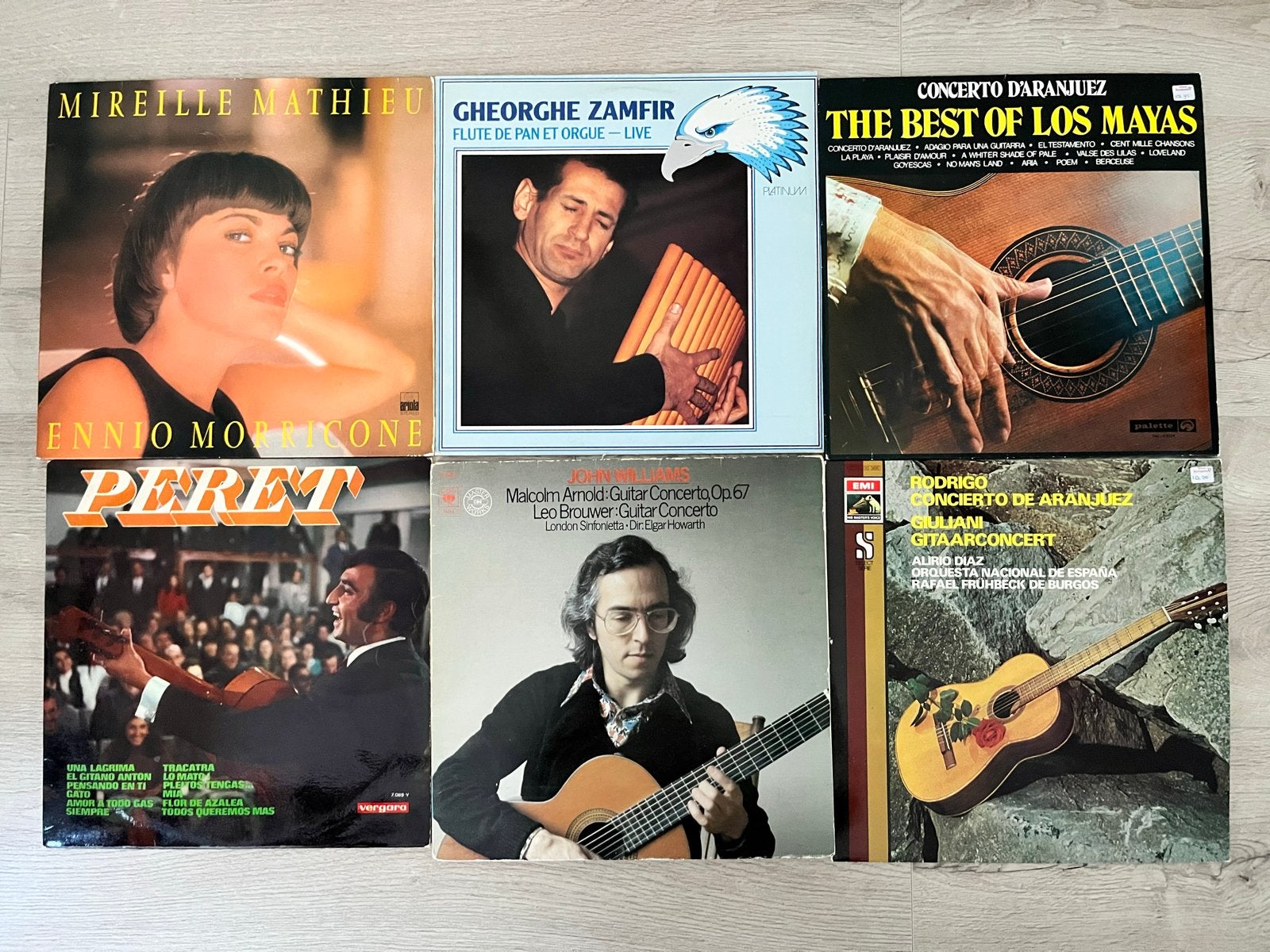 Partij van 6 instrumentale (gitaar) muziek lp's, LP, Gebruikt, Verzenden, Overige genres