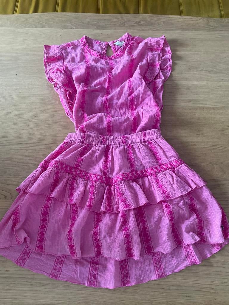 Roze skort en blouse set, Ophalen of Verzenden, Zo goed als nieuw, Meisje, Setje