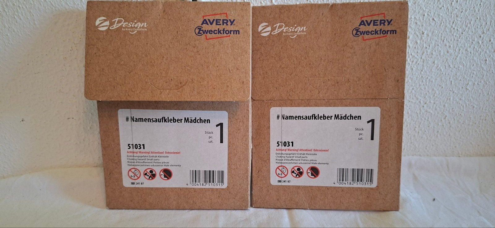 Avery Zweckform naam etiketten pasteltinten 3 maten, Ophalen, Nieuw