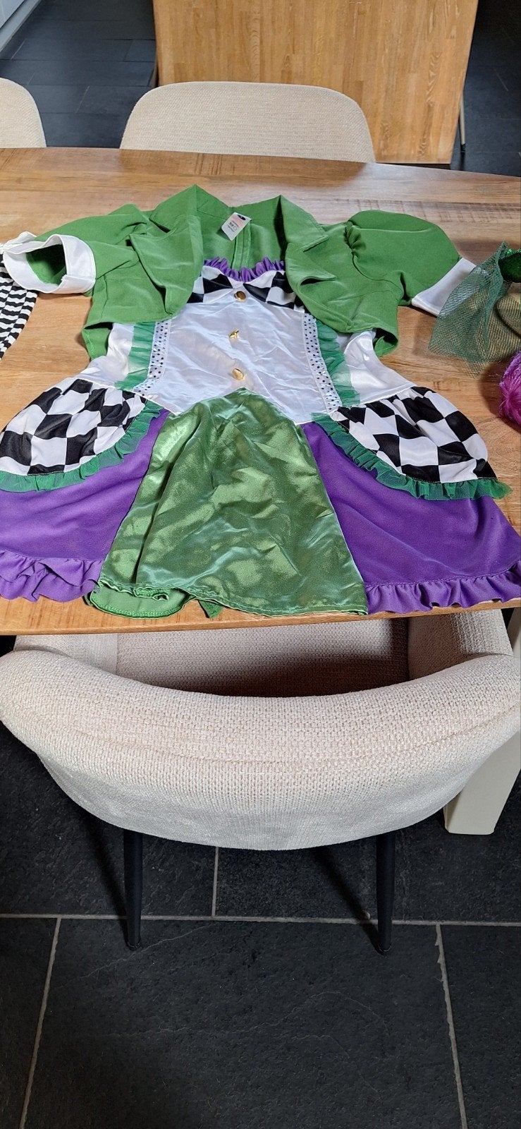Prachtig "Mad Hatter" pakje in goede staat maat S, Ophalen of Verzenden, Zo goed als nieuw, Carnaval