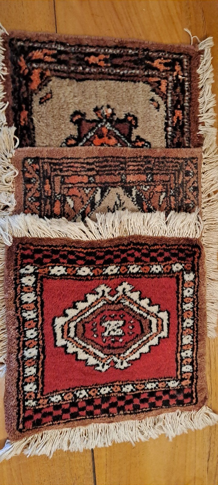 Set van 3 Van Meeuwen Perzische Tapijtjes - Handgemaakt, Zwart, Minder dan 50 cm, Perzisch, Oosters, Klassiek, Minder dan 50 cm