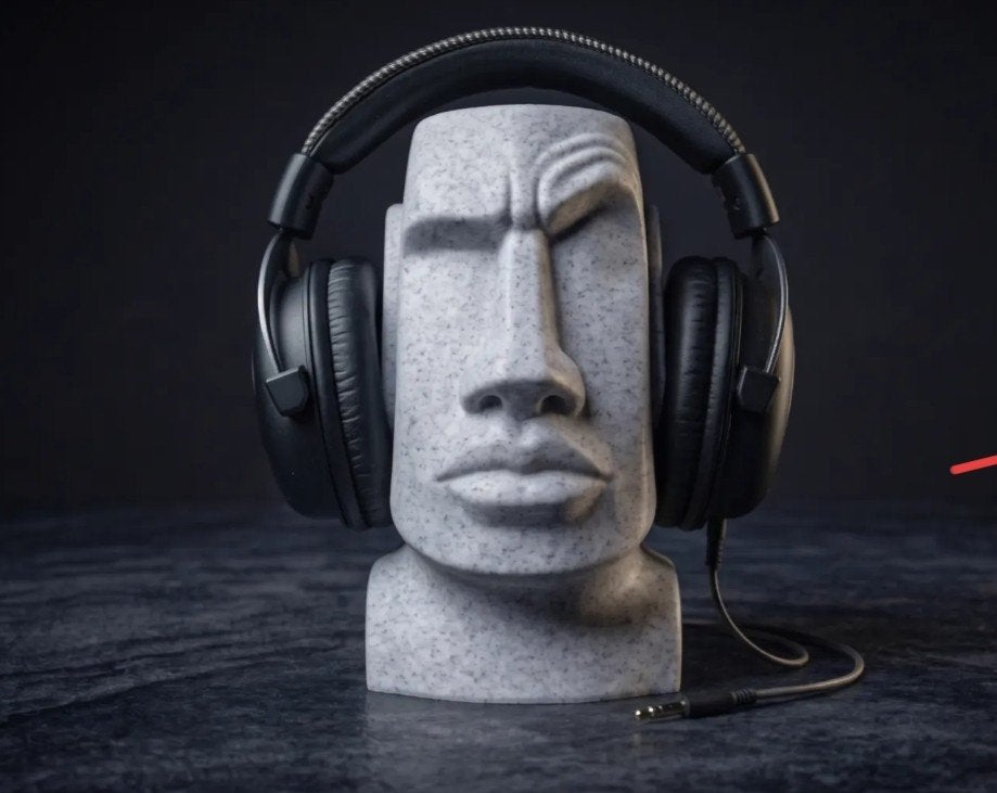Moai Hoofd Headphone stand - Diverse Kleuren, Meerkleurig, Nieuw, Kunststof, Ophalen of Verzenden
