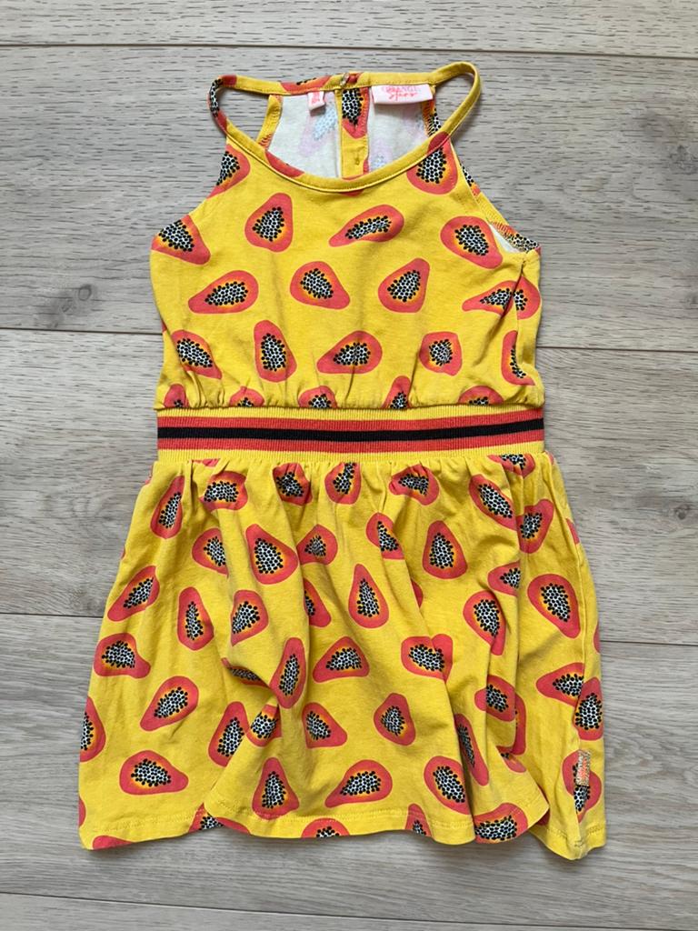 Zomerjurk maat 98/104 - orange stars, Ophalen, Zo goed als nieuw, Meisje, Jurk of Rok