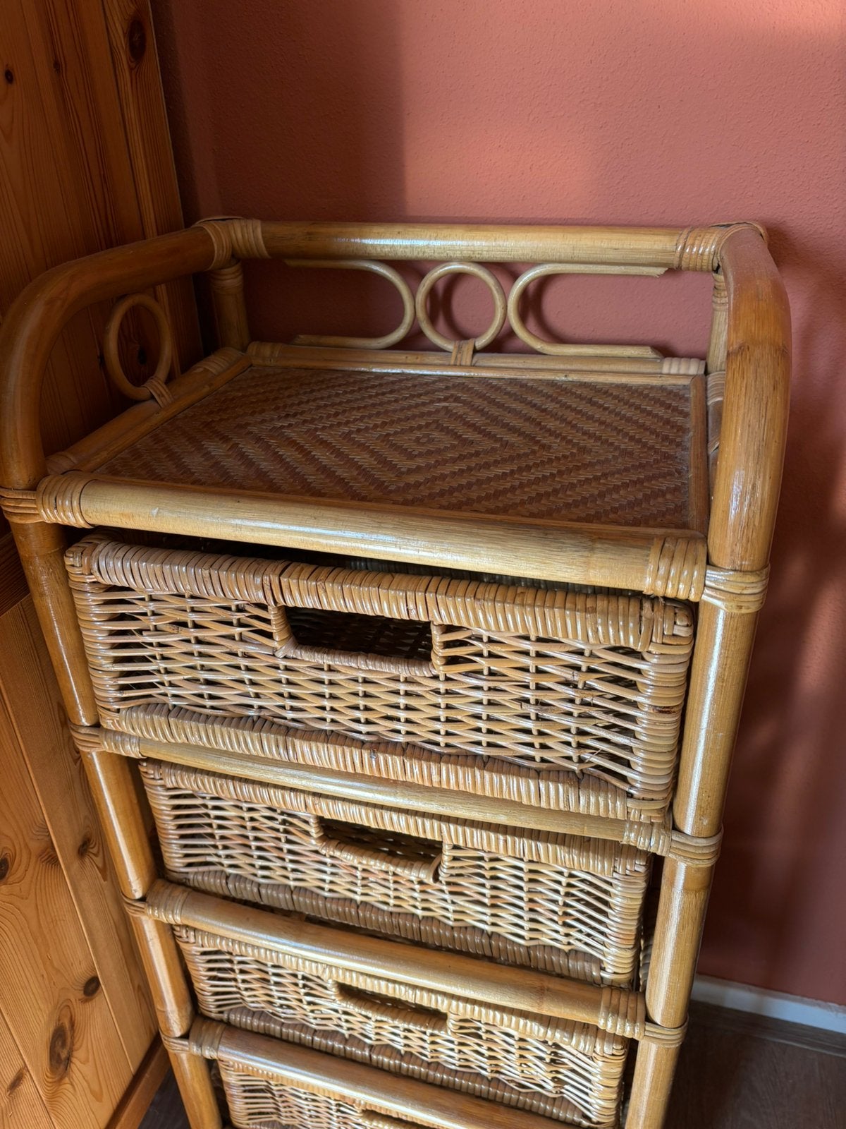 Rotan kastje, Ophalen, Overige materialen, 50 tot 100 cm, 3 of 4 laden