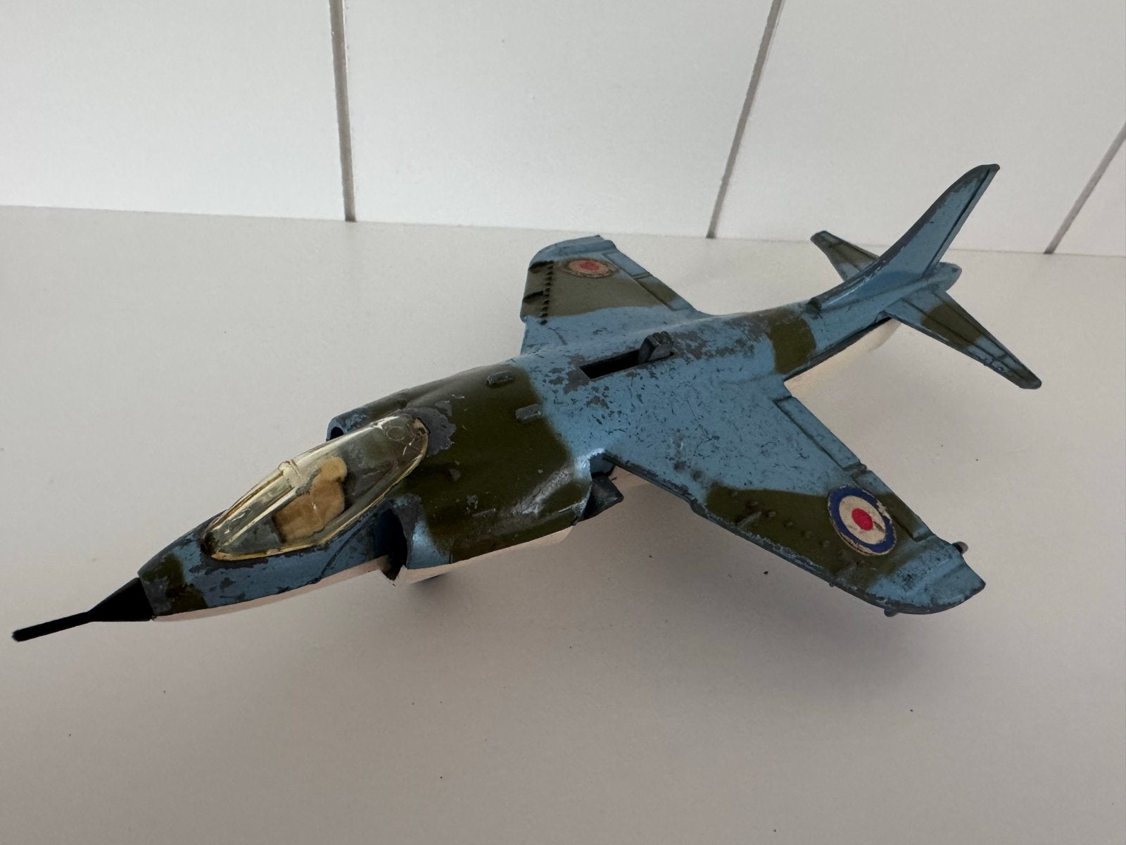 Vintage Matchbox Hawker Harrier GR.1 Diecast Vliegtuig, Overige merken, 1:72 tot 1:144, Gebruikt, Ophalen of Verzenden