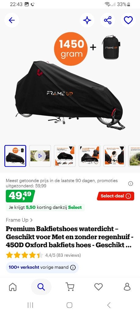 Nieuwe Bakfietshoes waterdicht - Frame Up, Fietsen en Brommers, Ophalen of Verzenden, Nieuw, Goederen, Overige merken