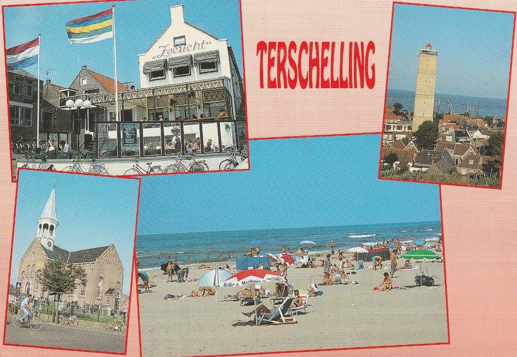 TERSCHELLING Hotel Kerk Strand, Verzamelen, Verzenden, 1980 tot heden, Gelopen, Waddeneilanden