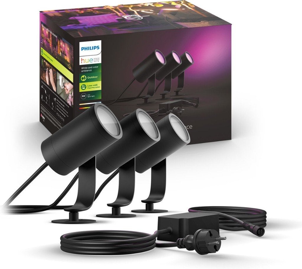 Hue Lily spot 3pack hue spots tuinverlichting tuinspot, Tuin en Terras, Minder dan 50 watt, Ophalen of Verzenden, Netvoeding, Spots
