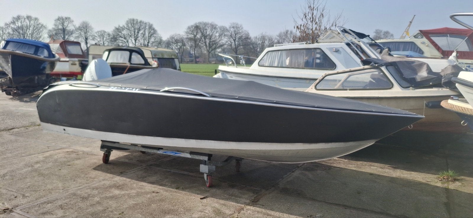 Aluminium console speed visboot evinrude 90 pk e tec snel, Watersport en Boten, Overige merken, Gebruikt, Elektrische start, Aluminium