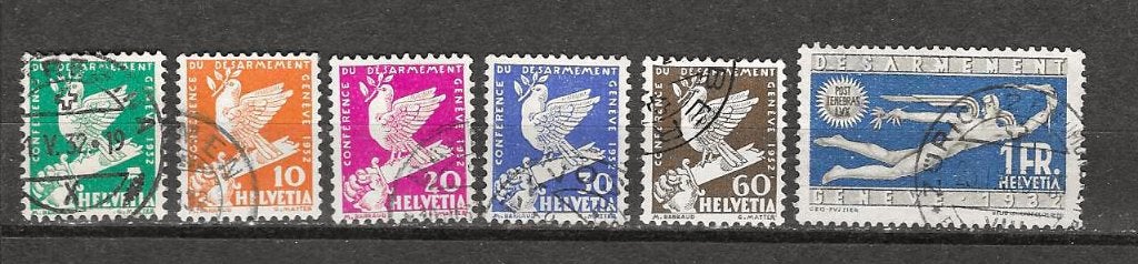 Zwitserland 250-255, Postzegels en Munten, Ophalen of Verzenden, Gestempeld