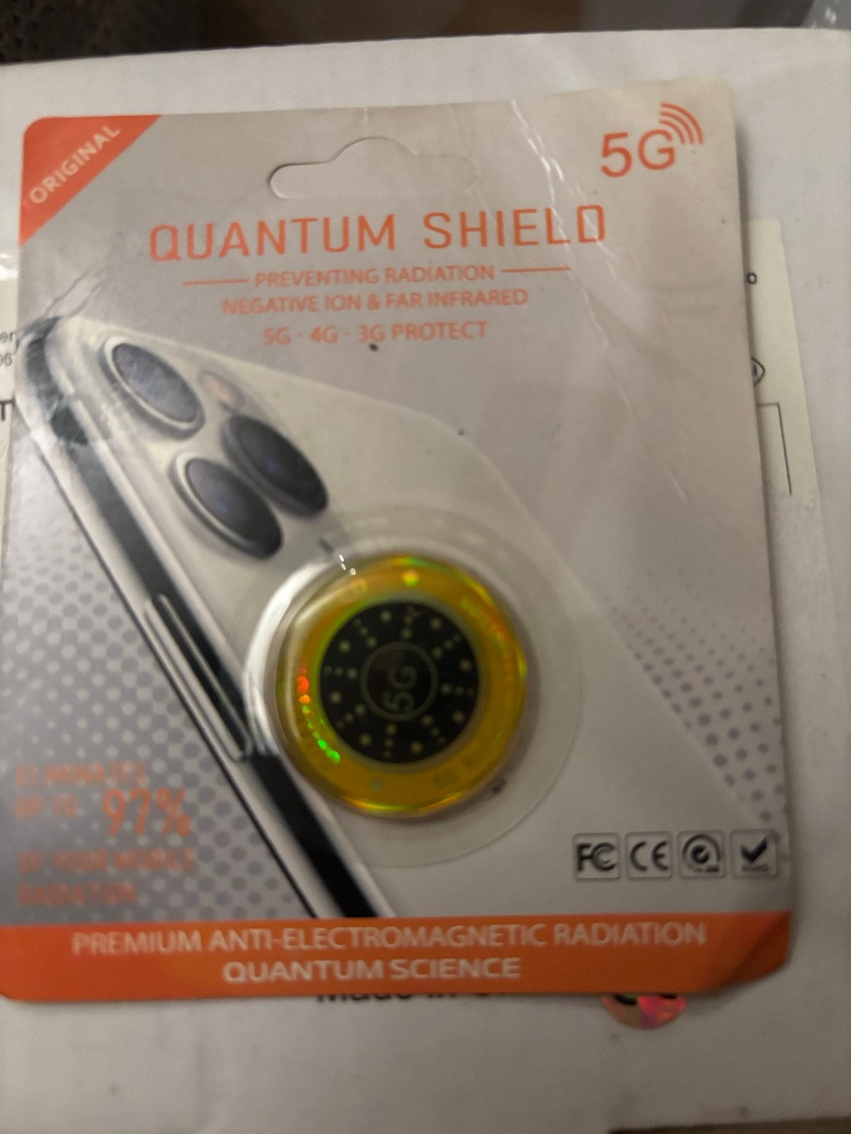 Quantum Shield 5G Anti-Straling Sticker voor Telefoon, Ophalen of Verzenden, Nieuw, Bescherming, Apple