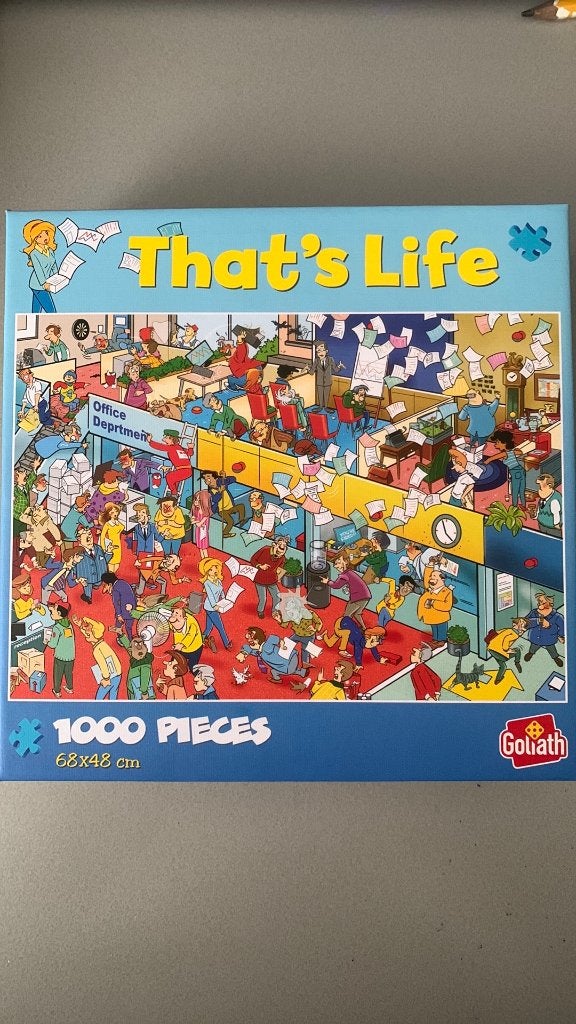 Puzzel  That's life Het kantoor   1000 stukjes, Hobby en Vrije tijd, Denksport en Puzzels, Ophalen of Verzenden, 500 t/m 1500 stukjes