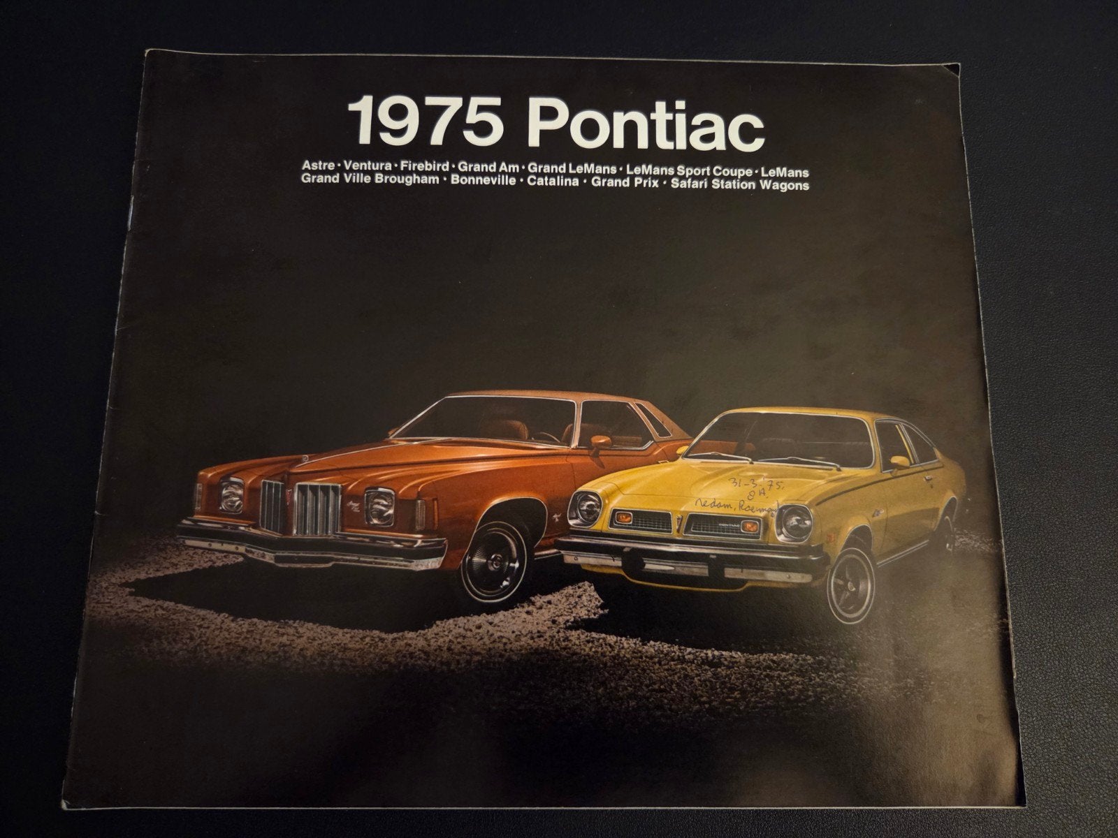 Brochure Pontiac 1975 USA, Ophalen of Verzenden, Zo goed als nieuw, Overige merken