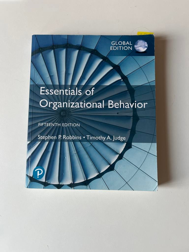 Essentials of Organizational Behavior 15e Global Edition, Ophalen of Verzenden, Gamma, Zo goed als nieuw, HBO