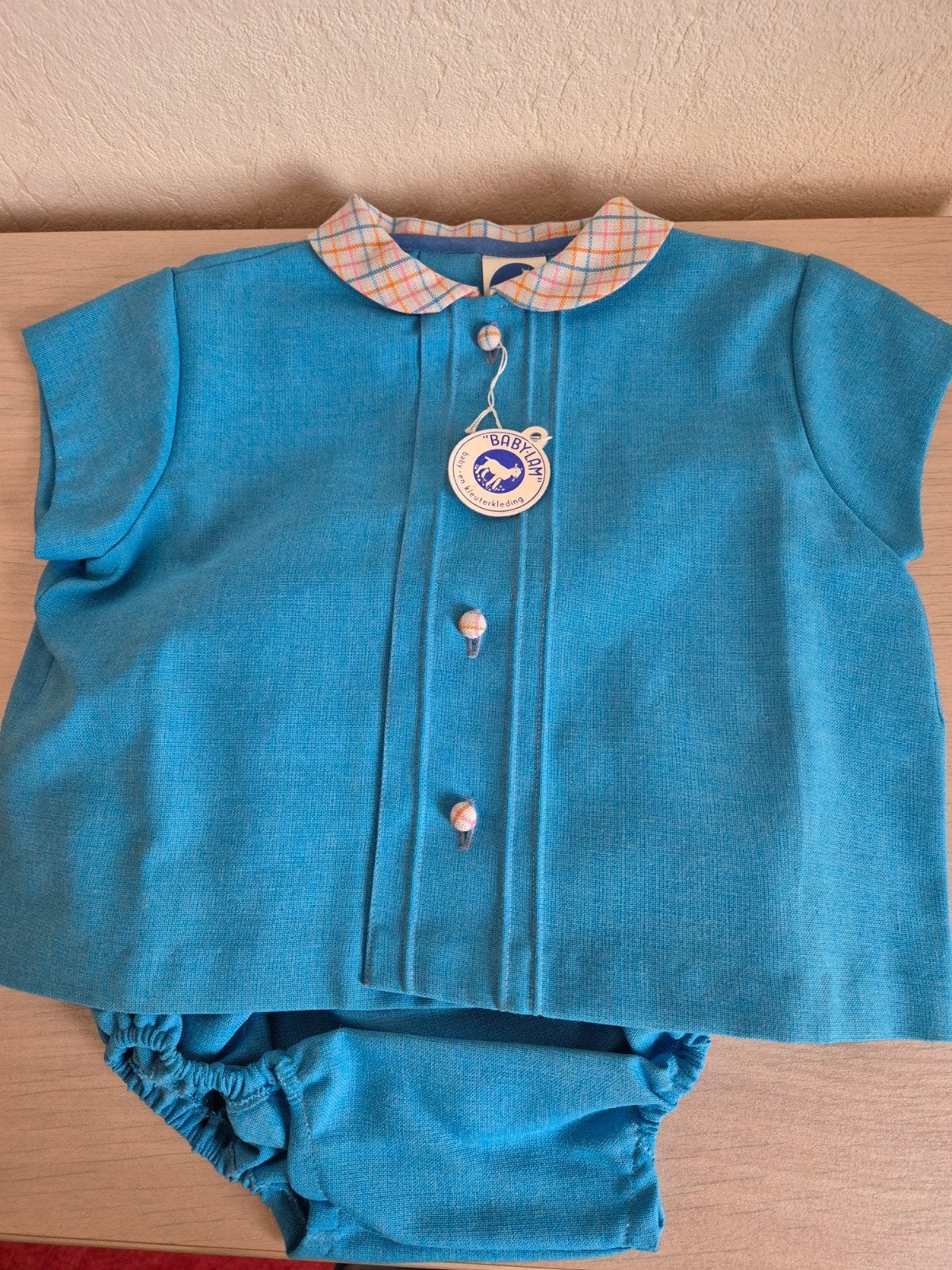 Nieuw vintage babypakje, Kinderen en Baby's, Babykleding | Maat 62, Ophalen of Verzenden, Nieuw, Jongetje of Meisje, Broekje