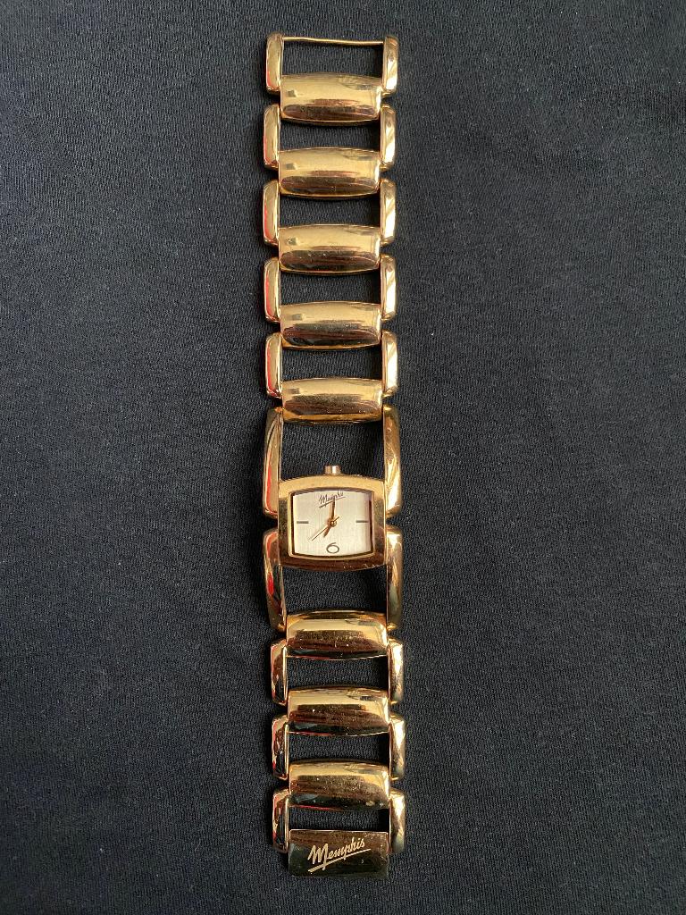 Memphis Dance M3740 dameshorloge goudkleurig horloge, Overige merken, Staal, Staal, Polshorloge