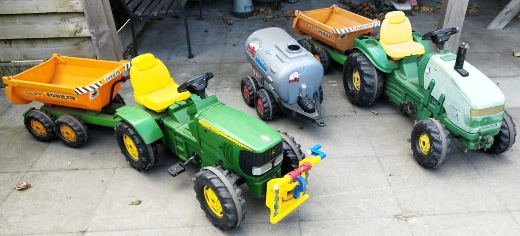 Traptractoren John Deere met kipper (2) & overige toebehoren, Ophalen, Gebruikt