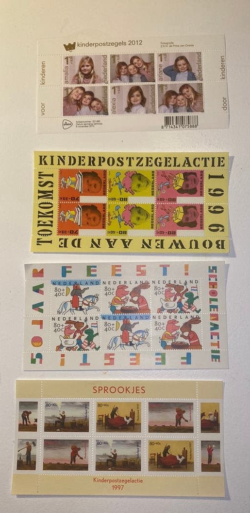 Kinderpostzegels 96/97/98/2012, Ophalen of Verzenden, Nederland