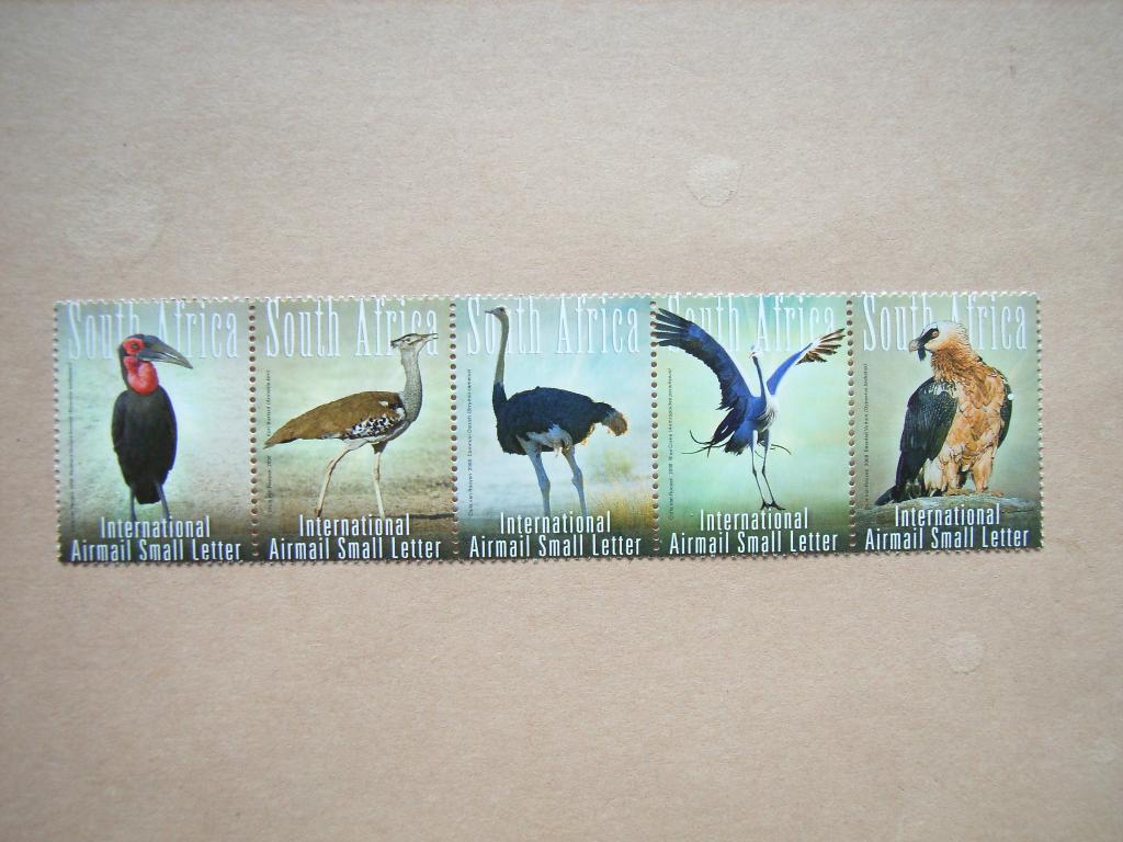 NB  Zuid Afrika strook Grote vogels 1787-1791 Pf, Ophalen of Verzenden, Zuid-Afrika, Postfris