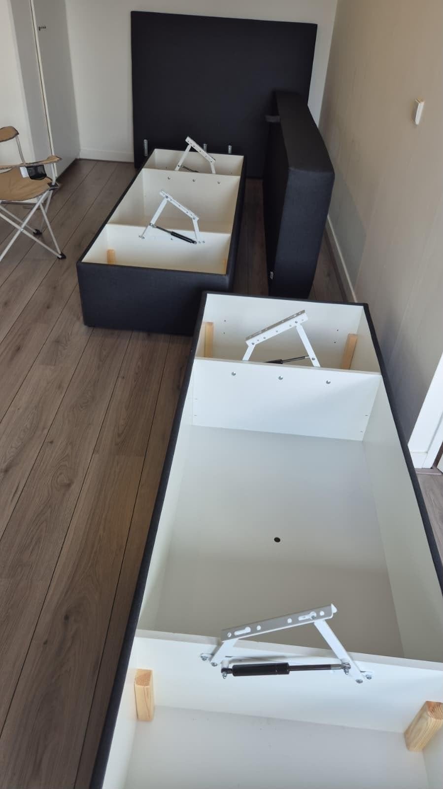 Tweepersoonsbed met combinatie opbergruimte 140x200 cm, Ophalen