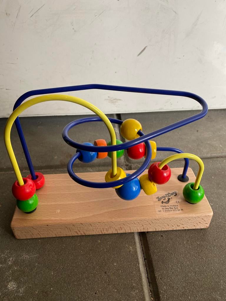 Houten speelgoed met kralen, Ophalen, Zo goed als nieuw