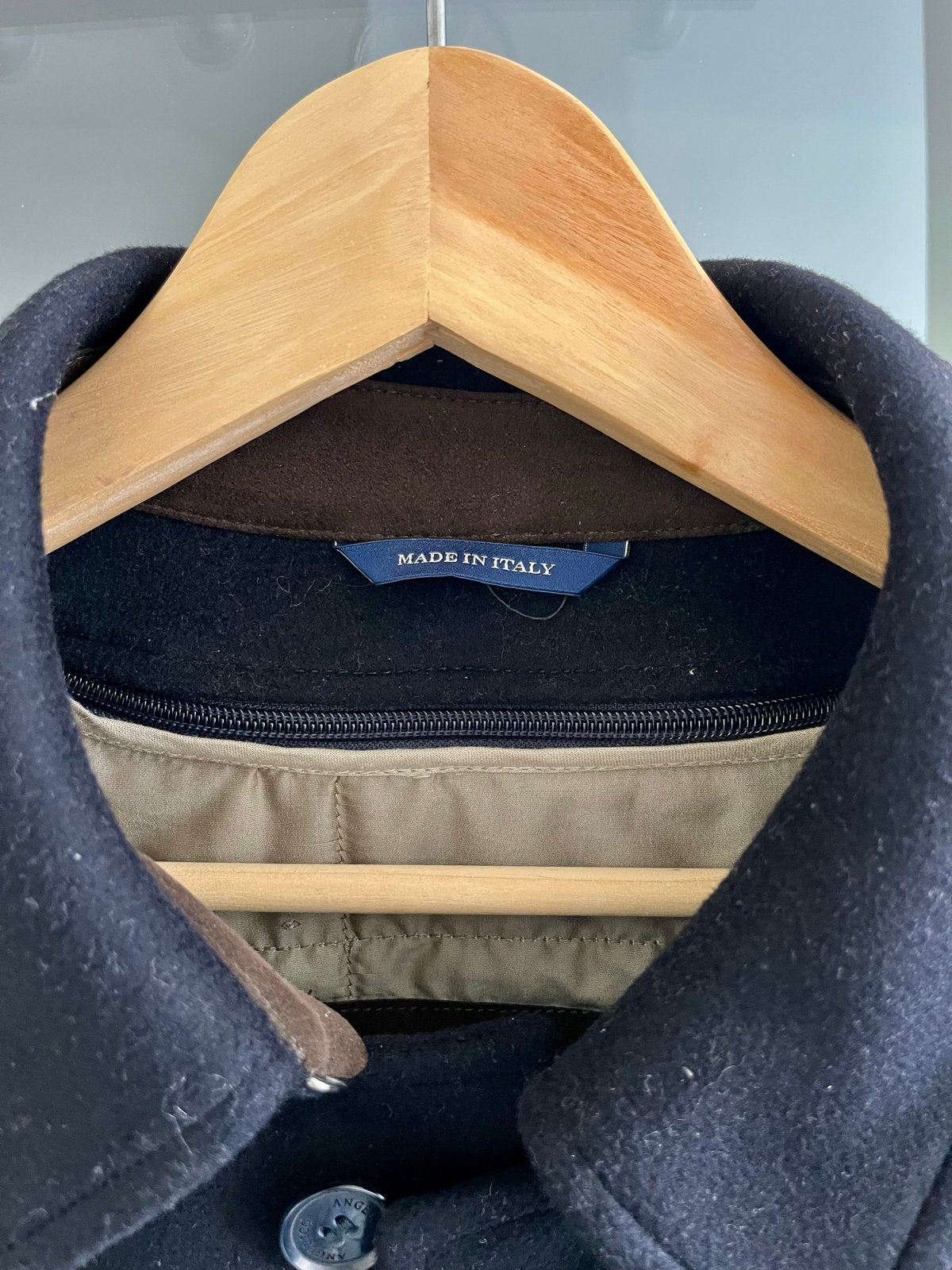 Chique Angelico jas met binnenjas - Made in Italy, Ophalen, Zo goed als nieuw, Maat 48/50 (M), Zwart