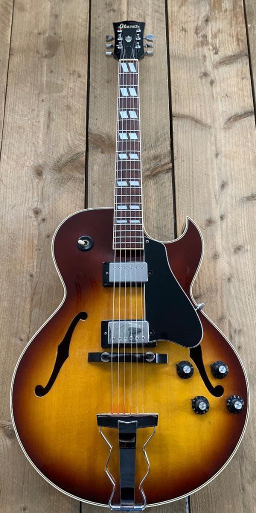 Vintage Ibanez 2355 Sunburst uit 1973. Vakmanschap uit Japan, Semi-solid body, Gebruikt, Ophalen of Verzenden, .