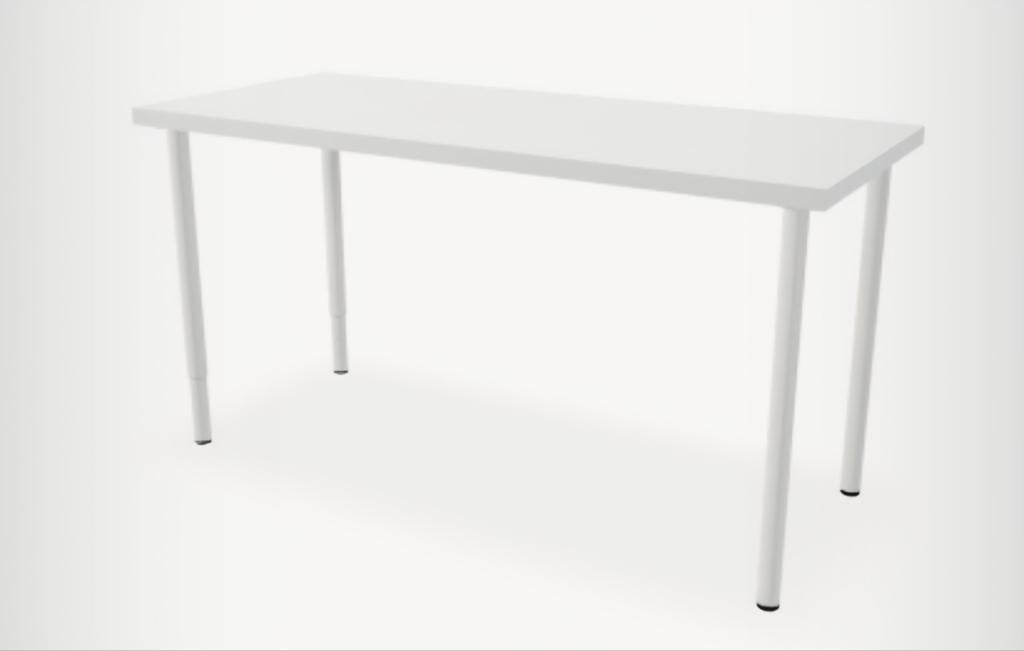 IKEA bureaublad met in hoogte verstelbare poten, Ophalen, Gebruikt, 100 tot 150 cm, Overige materialen