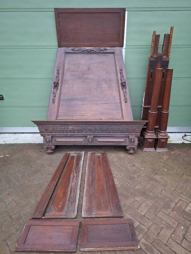 Antieke schouw Unieke Rotterdamse Haardschouw Houtkachel, Huis en Inrichting, Haarden, Ophalen of Verzenden, Gebruikt, Vrijstaande haard