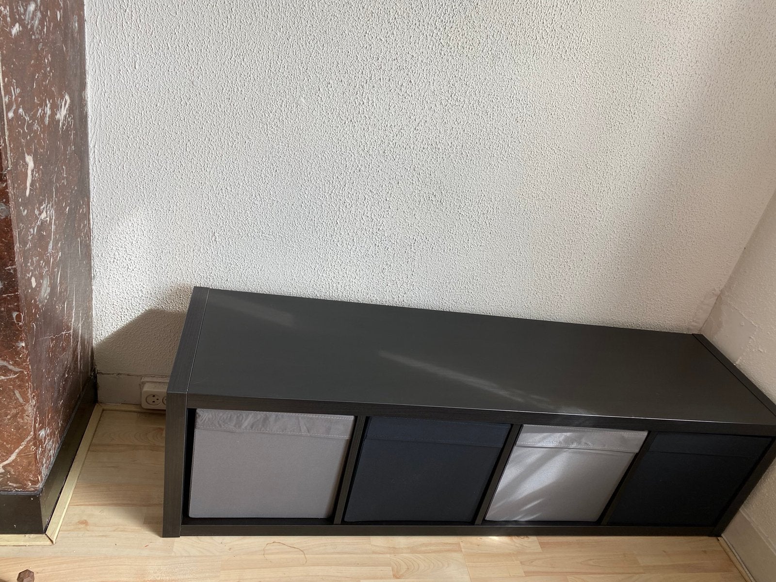 Ikea KALLAX Open cabinet, black, Huis en Inrichting, Ophalen, Zo goed als nieuw, 25 tot 50 cm