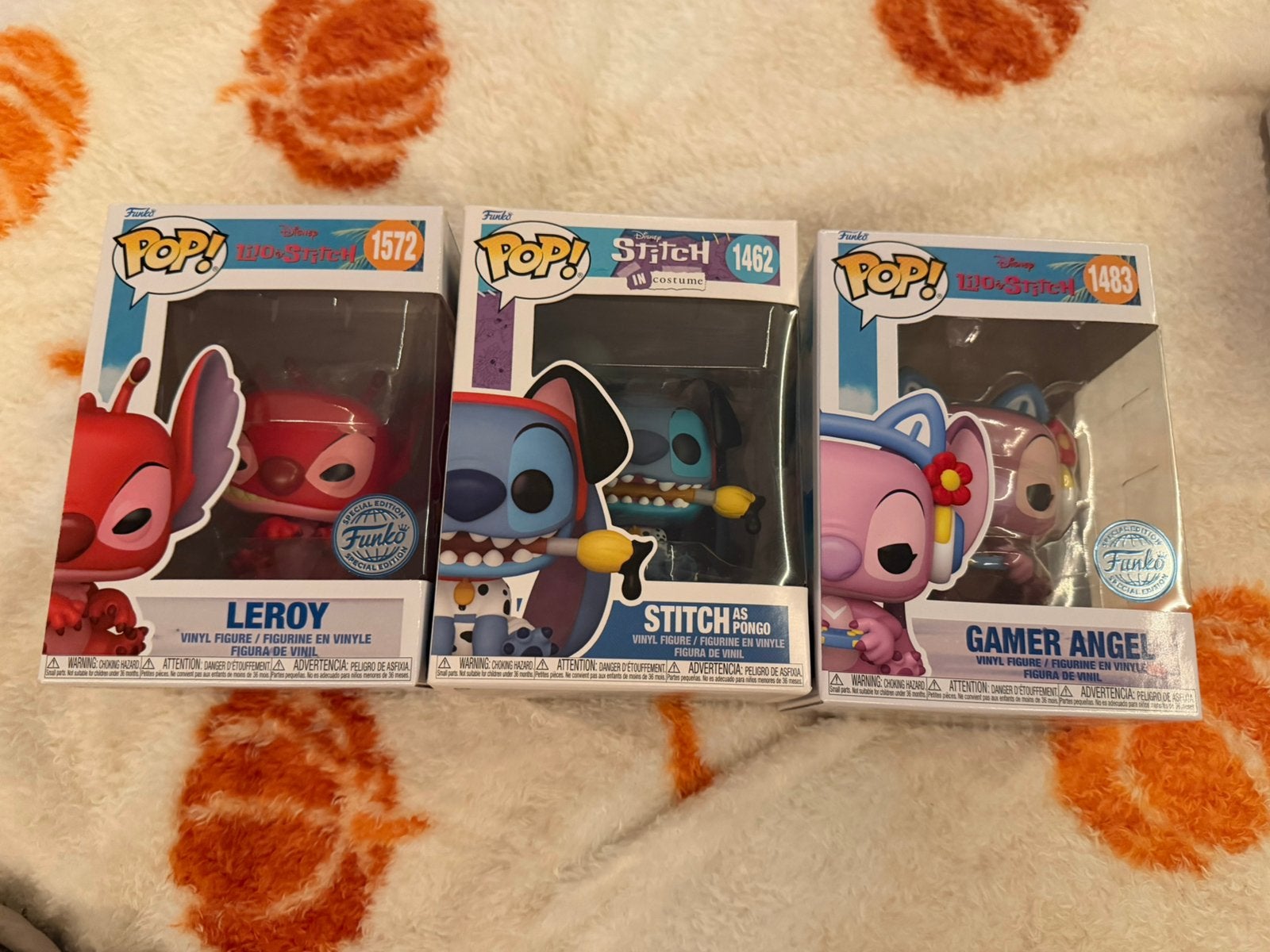 Funko Pop Lilo & Stitch Set – Leroy, Stitch as Pongo & Angel, Verzamelen, Poppetjes en Figuurtjes, Ophalen of Verzenden, Zo goed als nieuw
