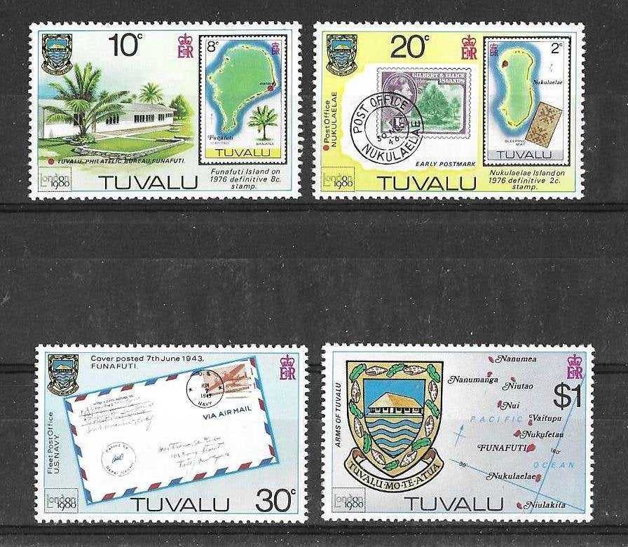 Tuvalu Michel 120-123 postfris, Ophalen of Verzenden, Postfris