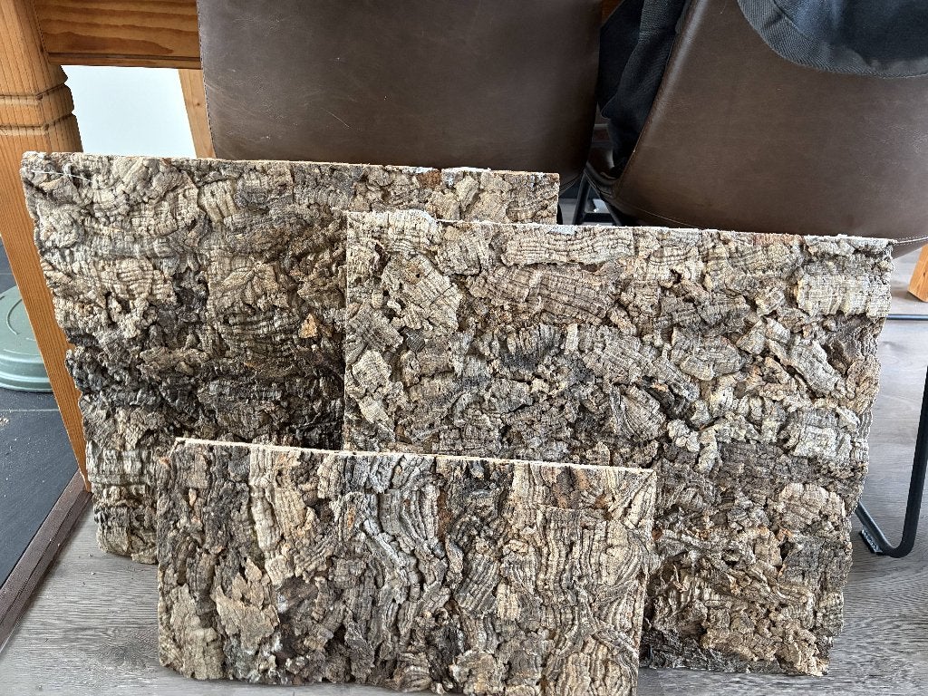 3 grote kurkschorsplaten voor terrarium of achterwand – €60, Ophalen of Verzenden, Gebruikt, Terrarium of Paludarium