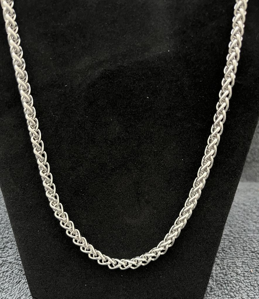Ketting Titanium Ronde schakel ongedragen 60 CM -NIEUW-, Sieraden, Tassen en Uiterlijk, Kettingen, Ophalen of Verzenden, Nieuw