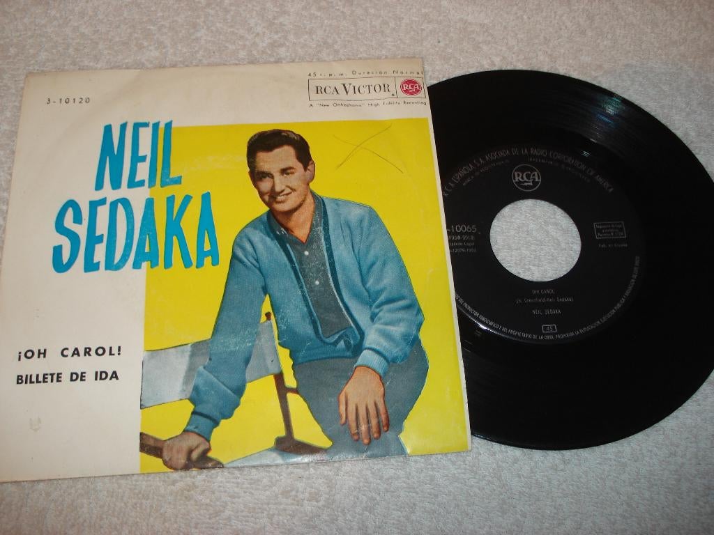 Neil Sedaka   Oh Carol     Spain     Orgineel, Cd's en Dvd's, Vinyl Singles, Ophalen of Verzenden, Zo goed als nieuw, Pop