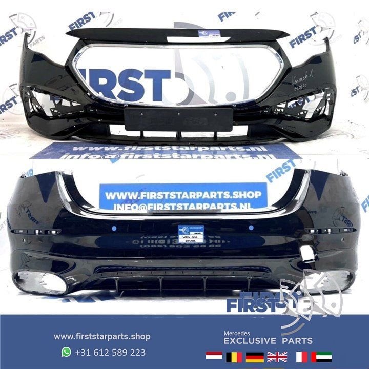 W214 AMG BUMPERS PAKKET ZWART 2024 E KLASSE Voorbumper + Ach, Auto-onderdelen, Gebruikt, -, Ophalen of Verzenden, Bumper