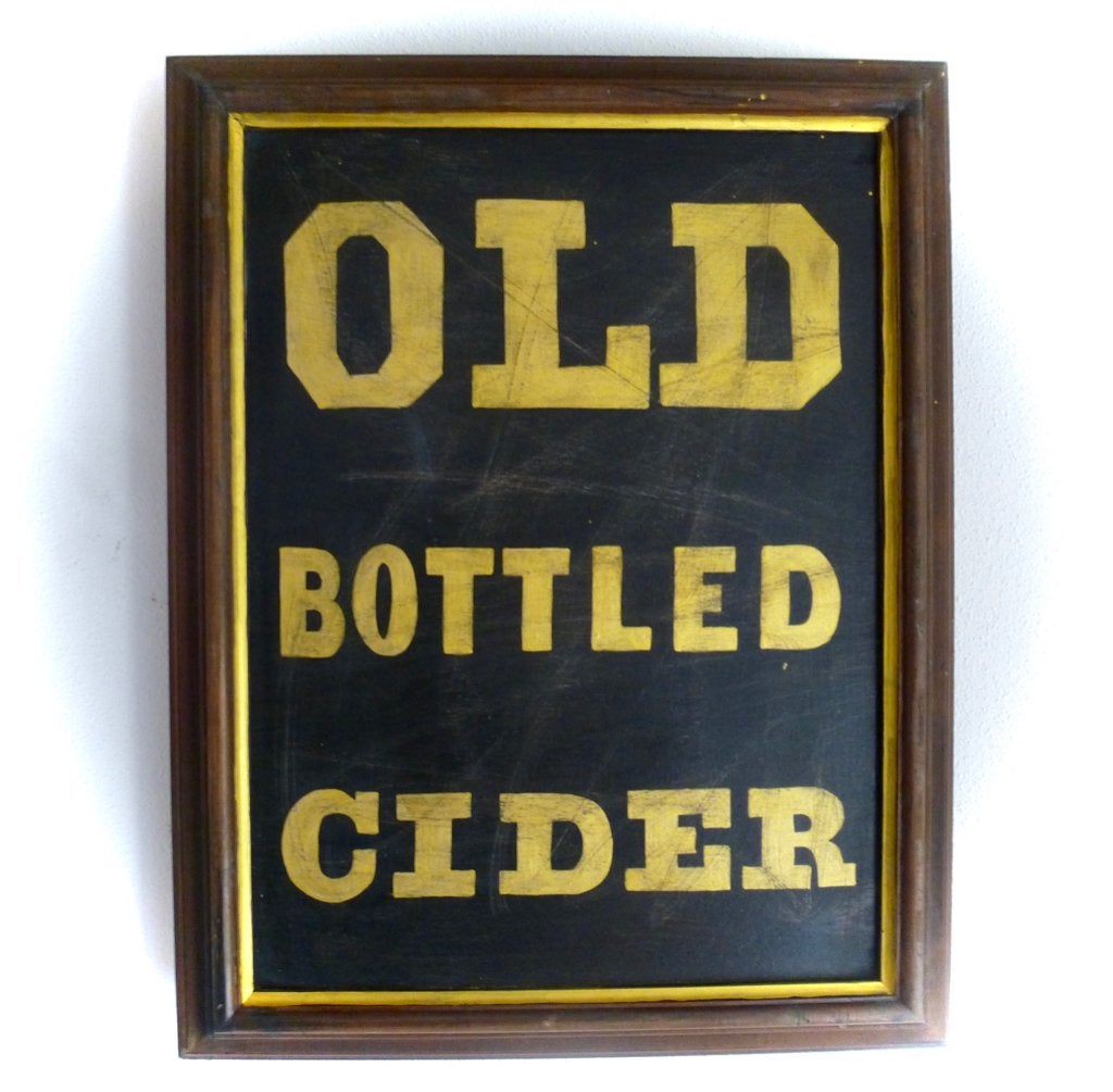 Handgeschilderd Old Bottled Cider sign / antiek / mancave, Reclamebord, Ophalen of Verzenden, Zo goed als nieuw, B6